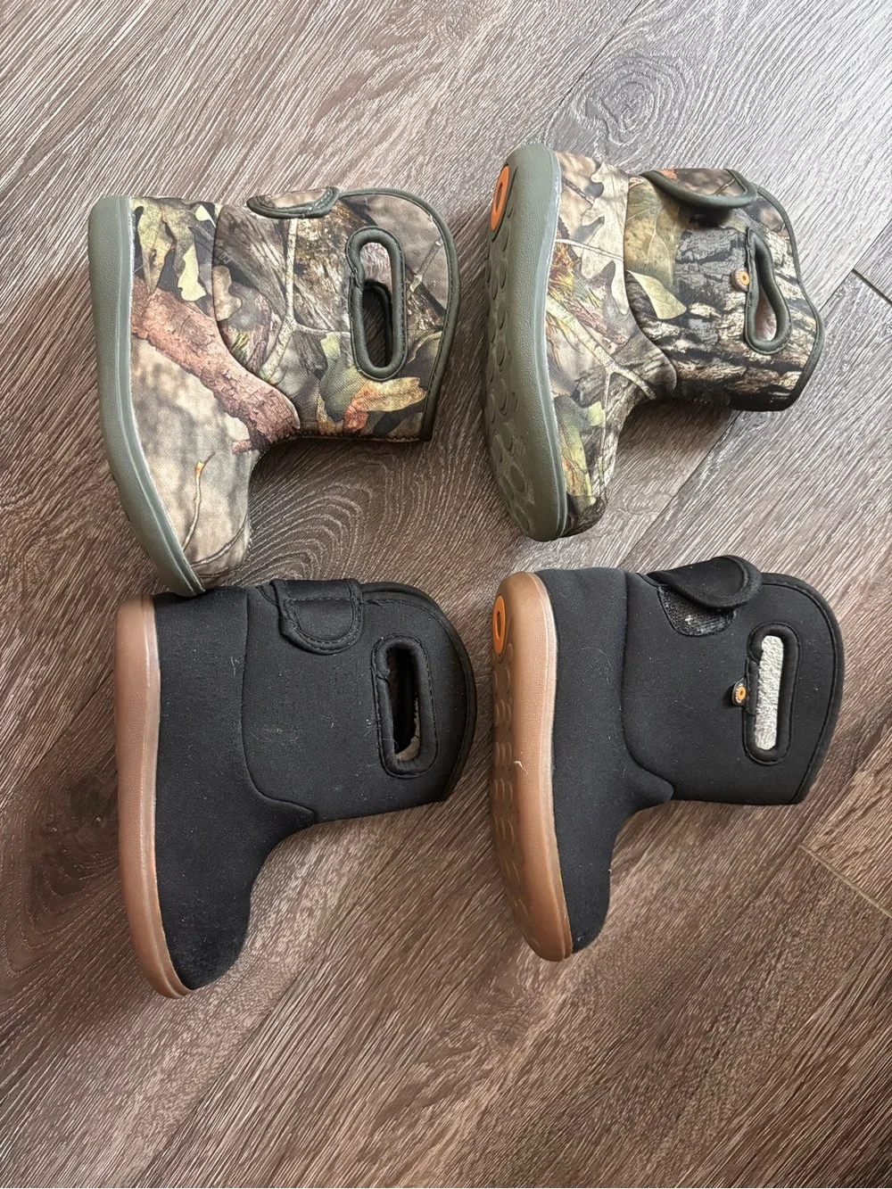 Baby Bogs Boots Black and Mossy Oak Bundle